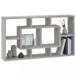 8-rekeszes betonszürke fali bemutatópolc