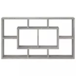 8-rekeszes betonszürke fali bemutatópolc