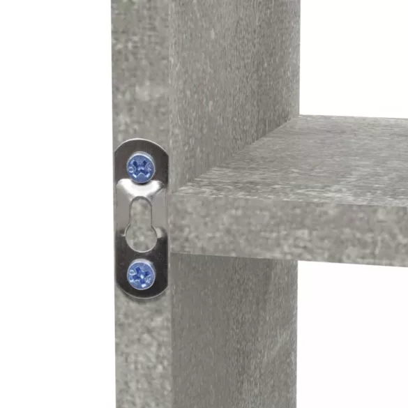 8-rekeszes betonszürke fali bemutatópolc