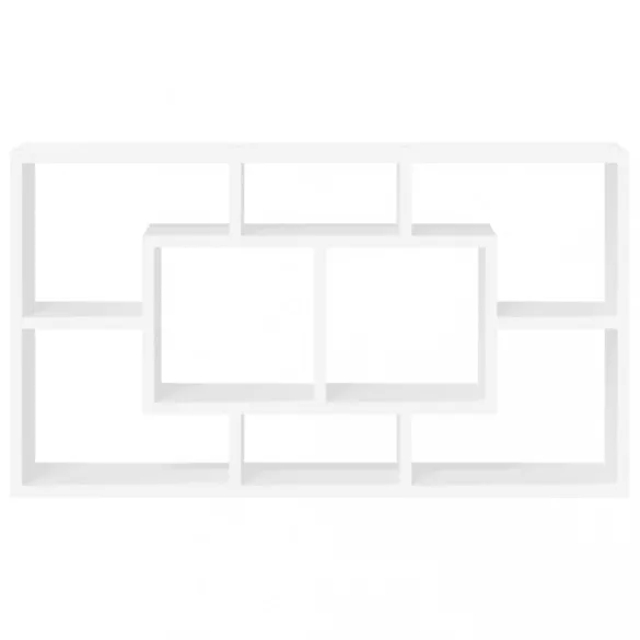 magasfényű fehér 8-rekeszes bemutatópolc