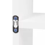 magasfényű fehér 8-rekeszes bemutatópolc