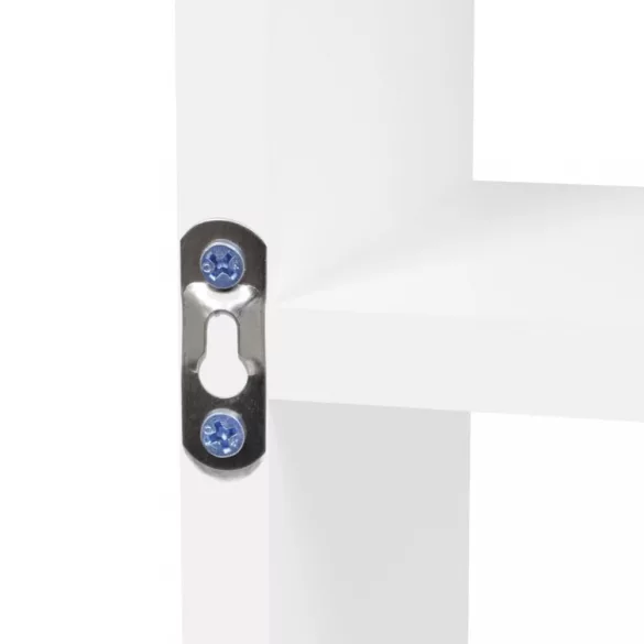 magasfényű fehér 8-rekeszes bemutatópolc