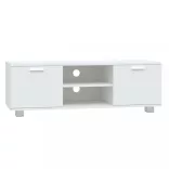 fehér szerelt fa TV-szekrény 120 x 40,5 x 35 cm