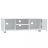 fehér szerelt fa TV-szekrény 120 x 40,5 x 35 cm