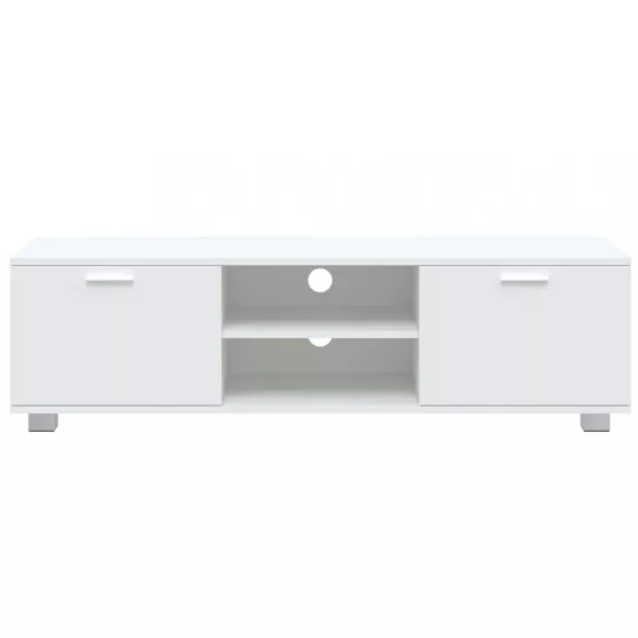 fehér szerelt fa TV-szekrény 140 x 40,5 x 35 cm