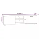 fehér szerelt fa TV-szekrény 140 x 40,5 x 35 cm