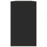 fekete cipőpad 80 x 24 x 45 cm rétegelt fából