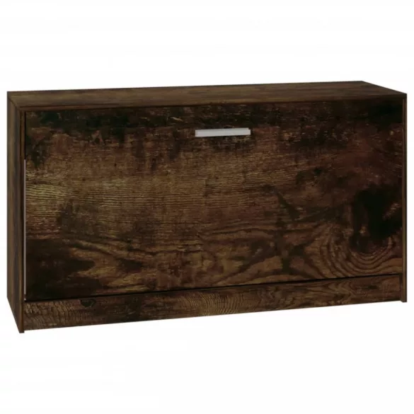 füstös tölgy színű szerelt fa cipőtároló pad 80 x 24 x 45 cm