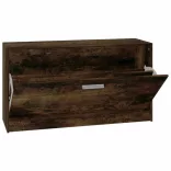 füstös tölgy színű szerelt fa cipőtároló pad 80 x 24 x 45 cm
