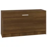 barna tölgyszínű szerelt fa cipőtároló pad 80 x 24 x 45 cm