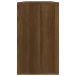 barna tölgyszínű szerelt fa cipőtároló pad 80 x 24 x 45 cm
