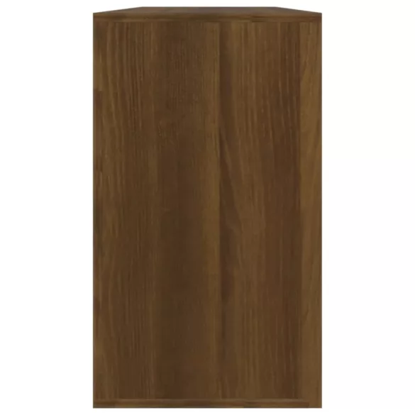barna tölgyszínű szerelt fa cipőtároló pad 80 x 24 x 45 cm
