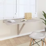 betonszürke szerelt fa összecsukható fali asztal 100x60x56 cm