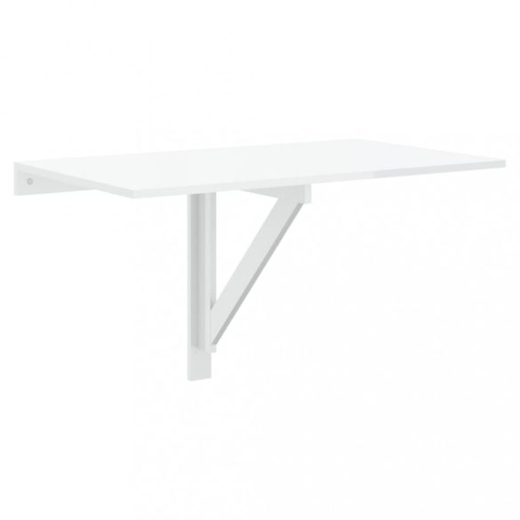 magasfényűfehér szerelt fa összecsukható fali asztal100x60x56cm