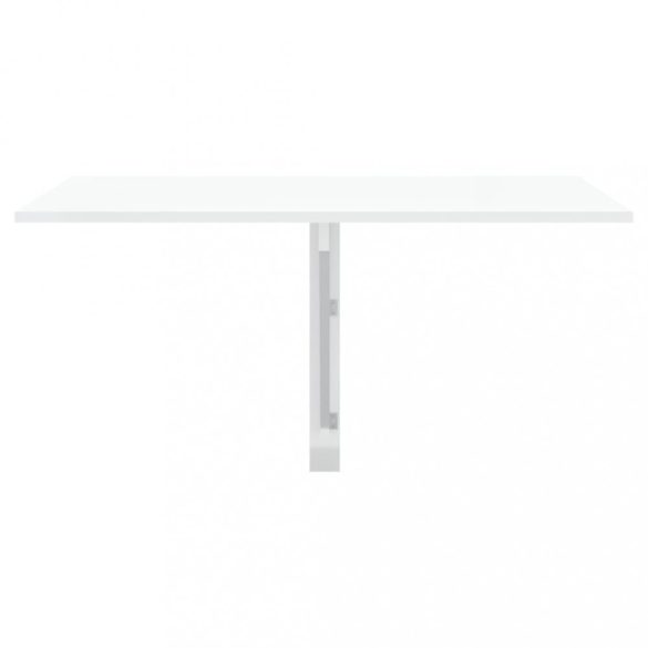 magasfényűfehér szerelt fa összecsukható fali asztal100x60x56cm