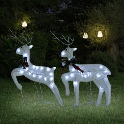 2 db karácsonyi rénszarvas 40 fehér LED-del
