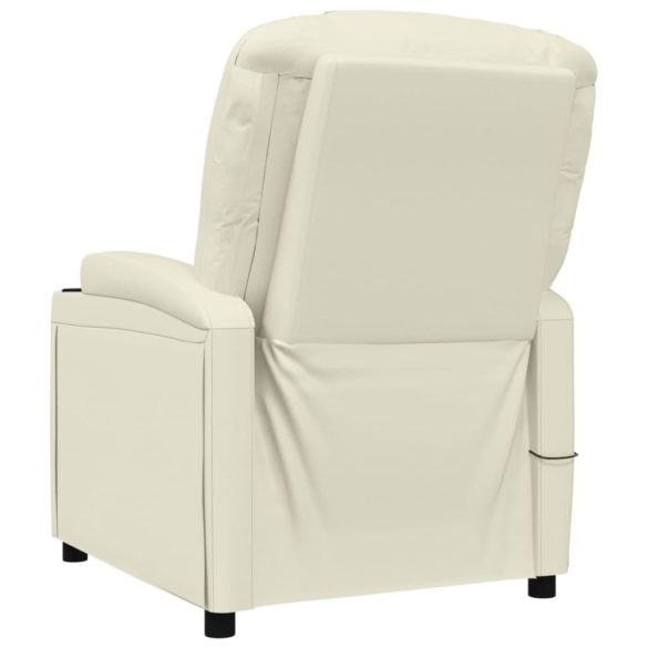 krémfehér műbőr masszázsfotel