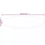kerek kezeletlen tömör tölgyfa asztallap Ø40 x 1,5 cm