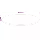 kerek kezeletlen tömör tölgyfa asztallap Ø50 x 1,5 cm