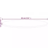 kerek kezeletlen tömör tölgyfa asztallap Ø60 x 1,5 cm