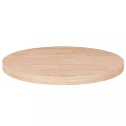 kerek kezeletlen tömör tölgyfa asztallap Ø40 x 2,5 cm
