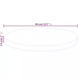 kerek kezeletlen tömör tölgyfa asztallap Ø40 x 2,5 cm