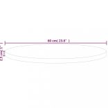 kerek kezeletlen tömör tölgyfa asztallap Ø60 x 2,5 cm