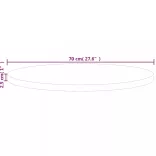 kerek kezeletlen tömör tölgyfa asztallap Ø70 x 2,5 cm