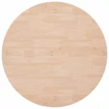 kerek kezeletlen tömör tölgyfa asztallap Ø90 x 2,5 cm