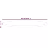 kerek kezeletlen tömör tölgyfa asztallap Ø90 x 2,5 cm
