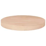 kerek kezeletlen tömör tölgyfa asztallap Ø40 x 4 cm