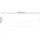 kerek kezeletlen tömör tölgyfa asztallap Ø40 x 4 cm