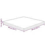 kezeletlen tömör tölgyfa négyzet asztallap 50x50x1,5 cm