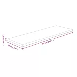 kezeletlen tömör tölgyfa polclap 60 x 20 x 1,5 cm