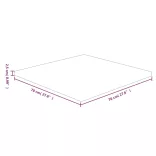 kezeletlen tömör tölgyfa négyzet asztallap 70x70x2,5 cm