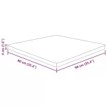 kezeletlen tömör tölgyfa négyzet asztallap 90x90x4 cm