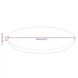 világosbarna kezelt tömör tölgyfa kerek asztallap Ø30x1,5 cm