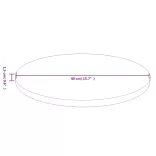 világosbarna kezelt tömör tölgyfa kerek asztallap Ø40x1,5 cm