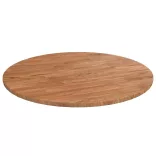 világosbarna kezelt tömör tölgyfa kerek asztallap Ø50x1,5 cm
