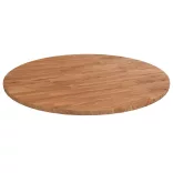 világosbarna kezelt tömör tölgyfa kerek asztallap Ø60x1,5 cm