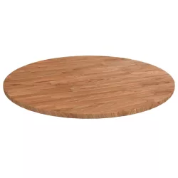   világosbarna kezelt tömör tölgyfa kerek asztallap Ø60x1,5 cm
