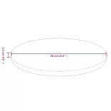 világosbarna kezelt tömör tölgyfa kerek asztallap Ø60x1,5 cm