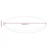 világosbarna kezelt tömör tölgyfa kerek asztallap Ø90x1,5 cm
