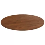 sötétbarna kezelt tömör tölgyfa kerek asztallap Ø50x1,5 cm