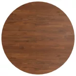 sötétbarna kezelt tömör tölgyfa kerek asztallap Ø50x1,5 cm