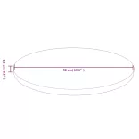 sötétbarna kezelt tömör tölgyfa kerek asztallap Ø50x1,5 cm