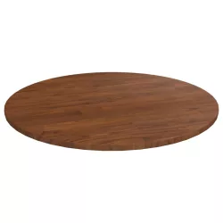  sötétbarna kezelt tömör tölgyfa kerek asztallap Ø60x1,5 cm