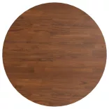 sötétbarna kezelt tömör tölgyfa kerek asztallap Ø60x1,5 cm