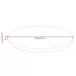 sötétbarna kezelt tömör tölgyfa kerek asztallap Ø70x1,5 cm