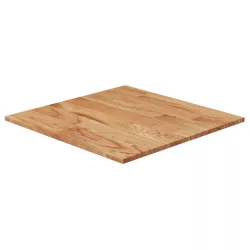   világosbarna kezelt tömör tölgyfa négyzet asztallap 40x40x1,5cm